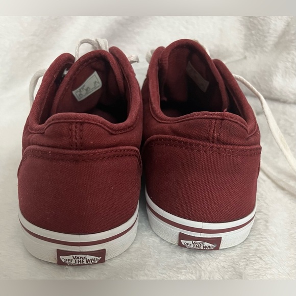 VANS Atwood Womens Size 6 Maroon Red Low Top Canvas Lace Up Sneakers Shoes - Picture 6 of 7